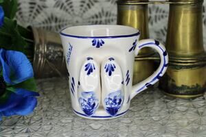 Deco Holland Delft Blue 3D Wooden Clog Mug